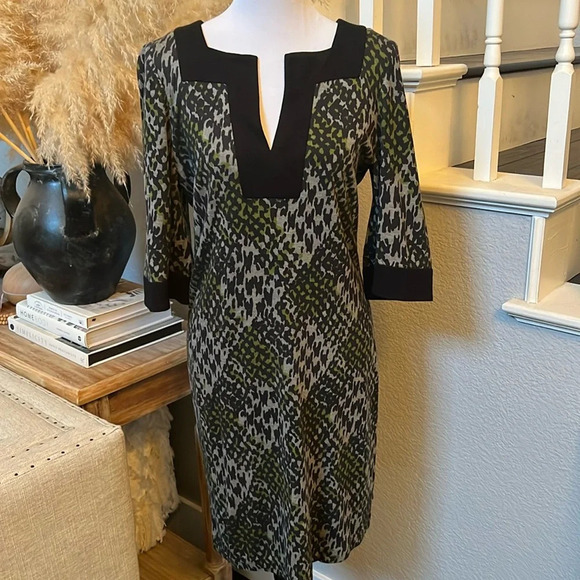 Trina Turk Houndstooth Animal Print Dress Size 2 - Picture 1 of 6
